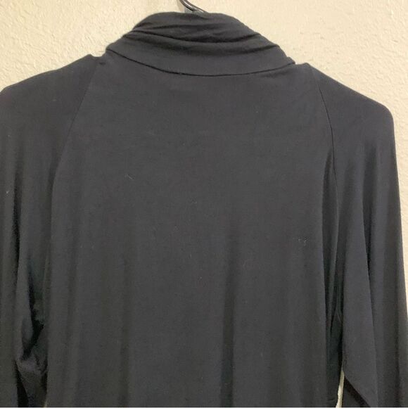 VERTIGO PARIS Blouse Women’s XL Black Side Ruching Body Con Dark Academe. - Picture 5 of 11